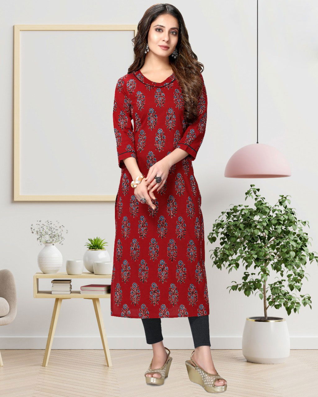 Trendy Printed 101 Regular Wear Cotton Printed Kurtis Catalog
